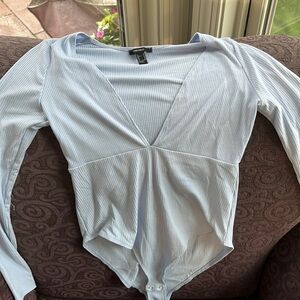 Women’s Forever 21 deep v periwinkle long sleeve